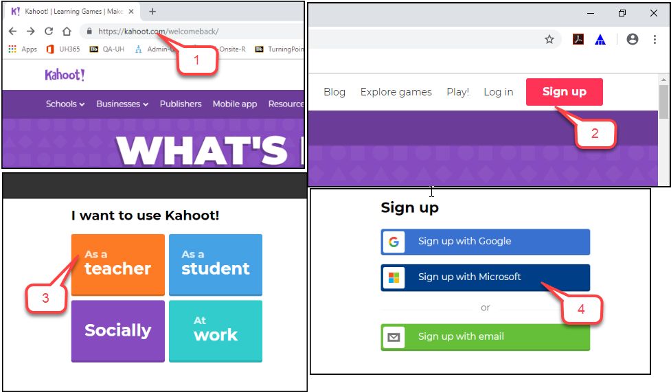 How To Create A Kahoot Account Instruction UH