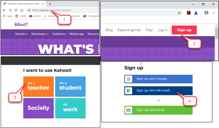 How To Create A Kahoot Account Instruction Uh 