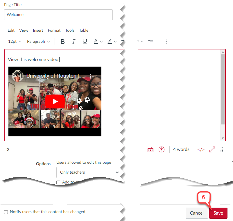 how to embed youtube video in canvas assignment