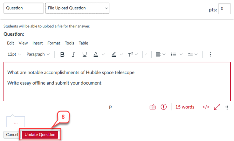 How To Correct Blackboard File Response Question In Canvas Instruction Uh 0709