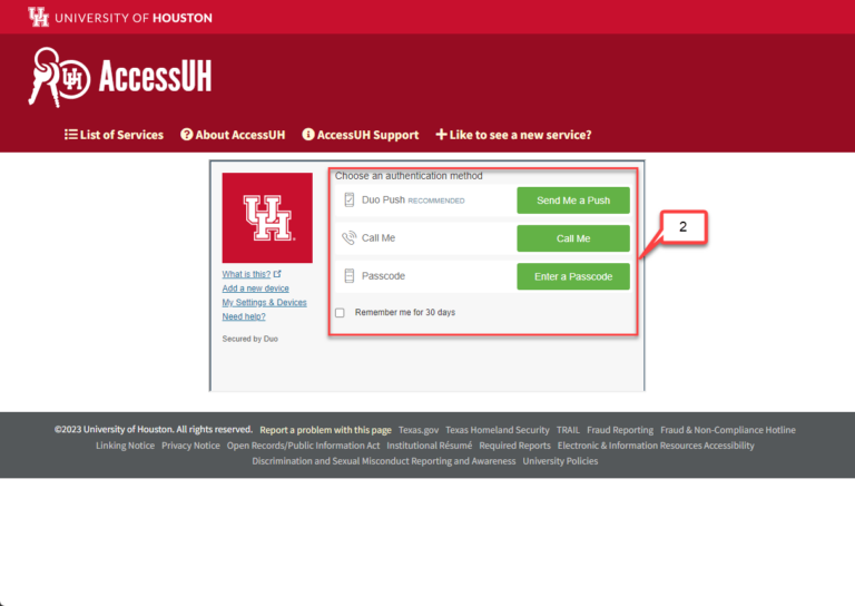 How to Log into UH Canvas – Instruction @ UH